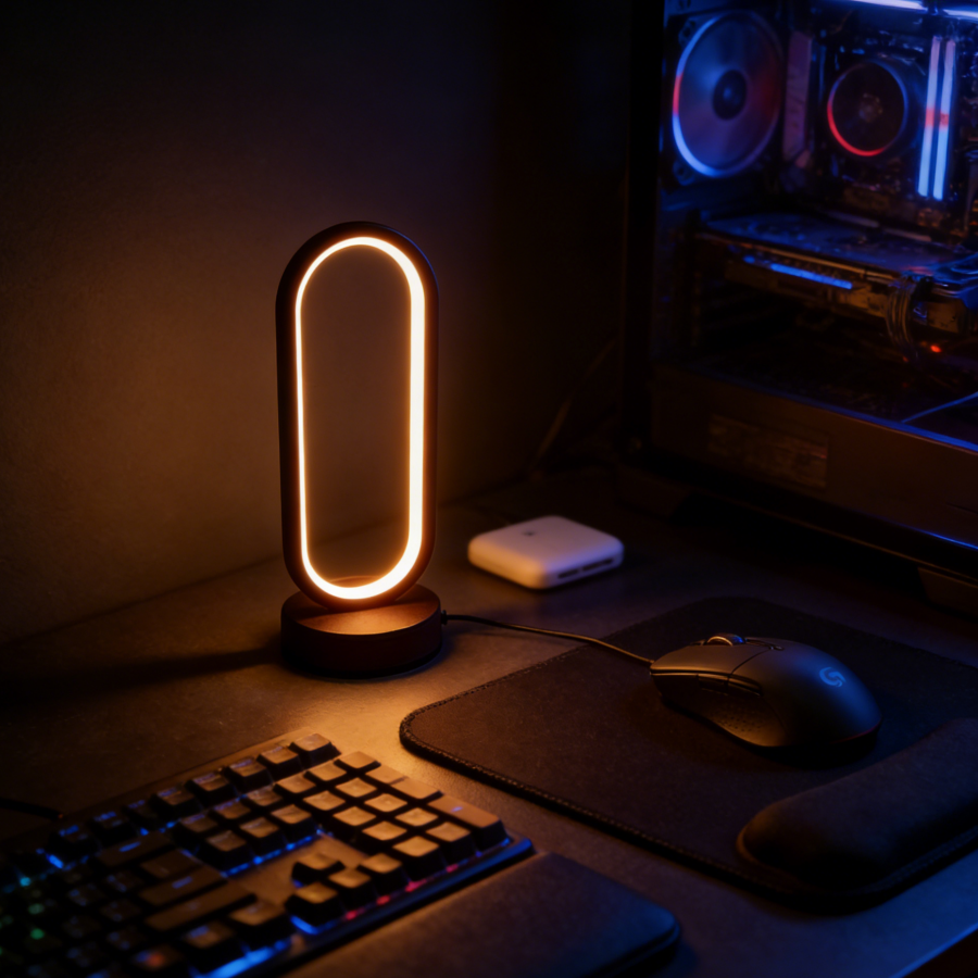 1Pcs Table lamp Bedroom Ring T - Ring Light Desk Small 评论和价格